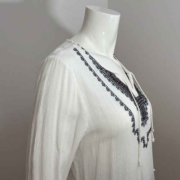 [M] MAX COCOS Boho White Top Embroidery - Picture 3 of 4